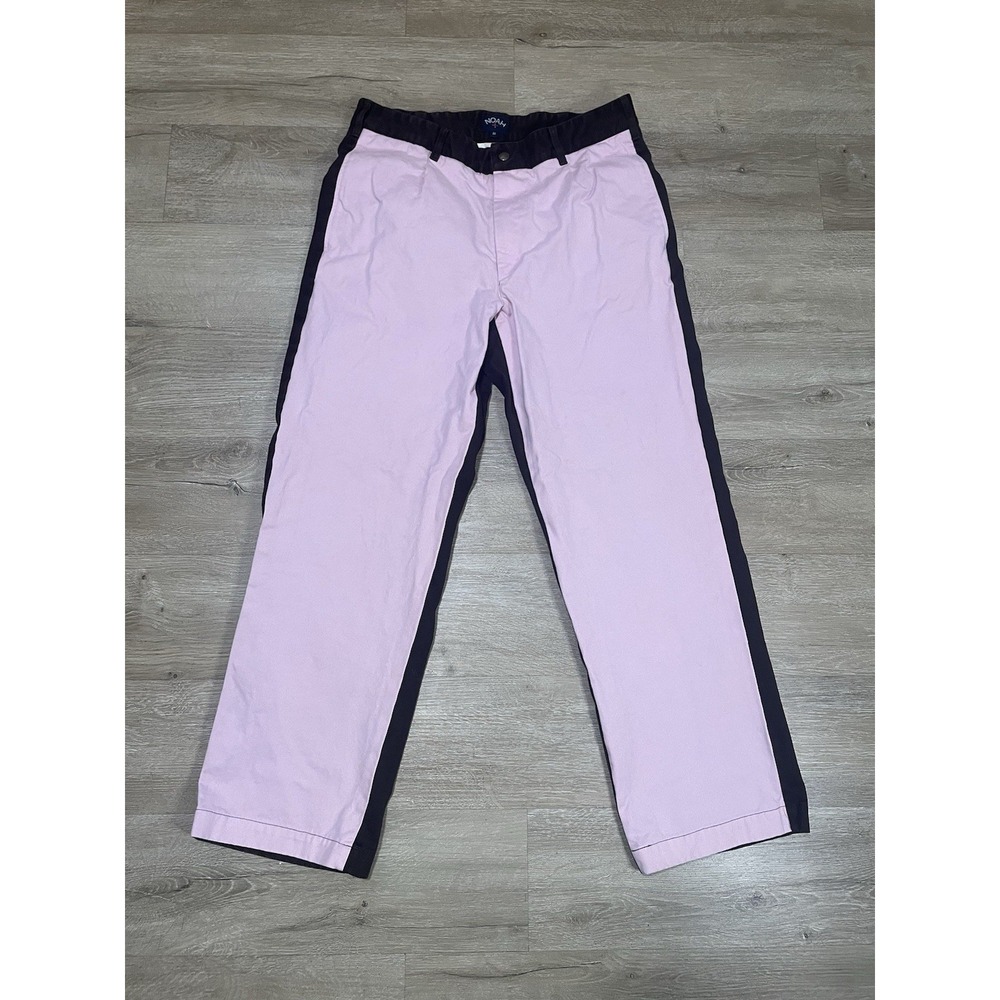 Noah NYC Women's Size 32 Twill Single Pleat Straight Leg Pants Pink Brown